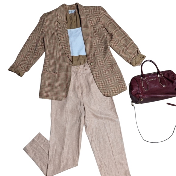 Vintage plaid blazer - Picture 3 of 11